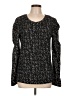 Ann Taylor LOFT Floral Black Long Sleeve Top Size L - photo 1