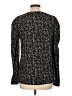 Ann Taylor LOFT Floral Black Long Sleeve Top Size L - photo 2