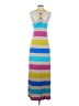 Unbranded Stripes Multi Color Blue Casual Dress Size S (estimated) - photo 2