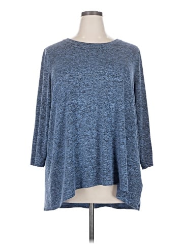 Joan Vass 3/4 Sleeve Top (view 1)