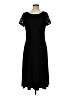 Perceptions Solid Black Casual Dress Size M - photo 1