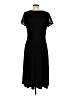 Perceptions Solid Black Casual Dress Size M - photo 2