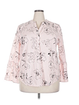 Jaclyn Smith 3/4 Sleeve Button Down Shirt