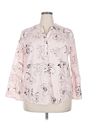 Jaclyn Smith 3/4 Sleeve Button-Down Shirt (view 1)