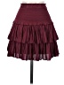 Reset Solid Burgundy Casual Skirt Size S - photo 1