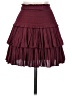 Reset Solid Burgundy Casual Skirt Size S - photo 2
