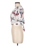 Jon & Anna 100% Polyester Floral Ivory White Short Sleeve Blouse Size M - photo 5