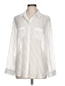 Ann Taylor 100% Polyester Chevron-herringbone Ivory Long Sleeve Blouse Size 10 - photo 1