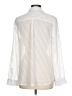 Ann Taylor 100% Polyester Chevron-herringbone Ivory Long Sleeve Blouse Size 10 - photo 2