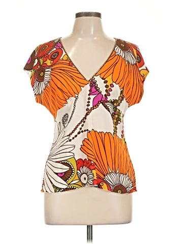 Trina Turk Short Sleeve Silk Top (view 1)