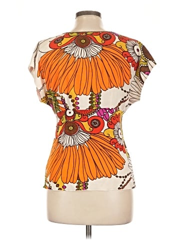 Trina Turk Short Sleeve Silk Top (view 2)