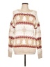 Holiday Time Chevron-herringbone Ivory Pullover Sweater Size L - photo 1