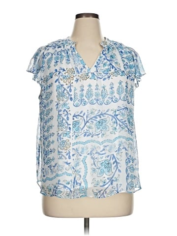 LC Lauren Conrad Short Sleeve Blouse (view 1)