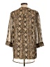 Mix & CO 100% Polyester Animal Print Gold 3/4 Sleeve Blouse Size L - photo 2