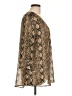 Mix & CO 100% Polyester Animal Print Gold 3/4 Sleeve Blouse Size L - photo 4