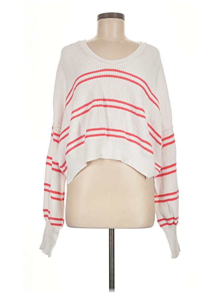 Pre-owned Aerie Pullover Sweater In White