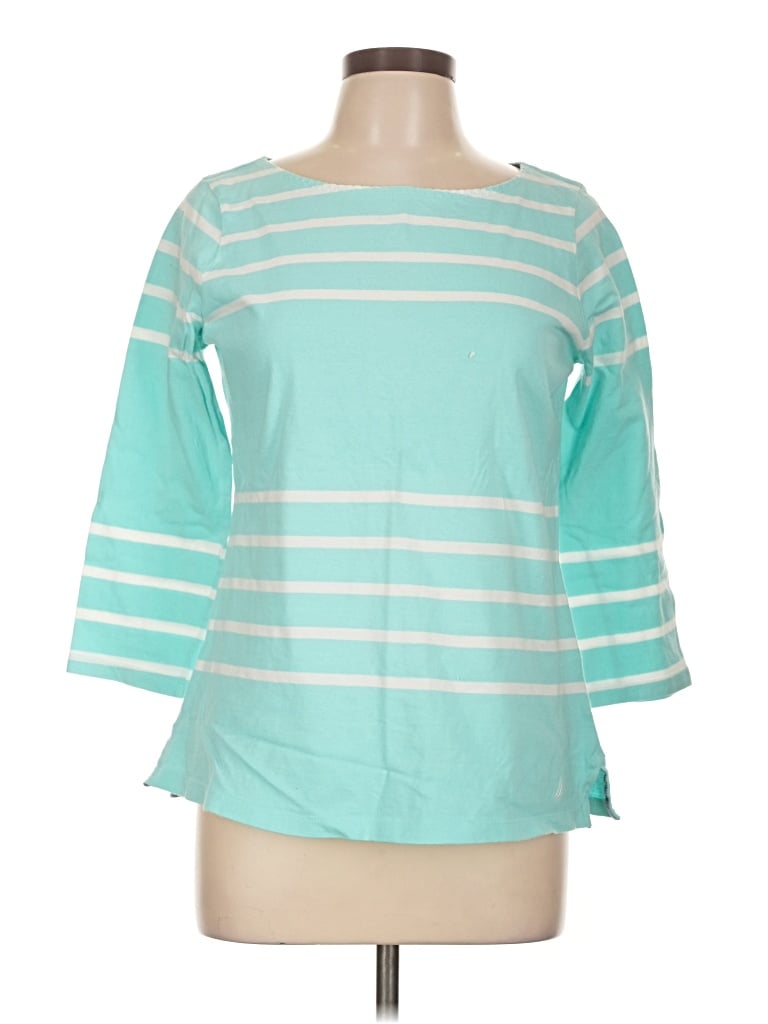 Pre-owned Nautica 3/4 Sleeve T-shirt In Teal