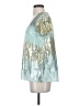 Show Me Your Mumu 100% Poly Chiffon Metallic Silver Short Sleeve Blouse Size XS - photo 5