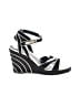 Salvatore Ferragamo Stripes Black Wedges Size 10 - photo 1