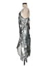 Assorted Brands Metallic Solid Silver Cocktail Dress Size M - photo 5
