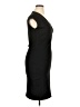 Aqua Solid Black Cocktail Dress Size XL - photo 4