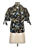 Zara 100% Baumwolle Floral Black Short Sleeve Blouse Size XS - photo 2