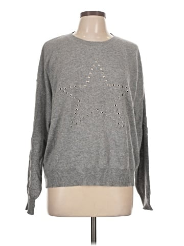 Aqua Cashmere Pullover Sweater (view 1)