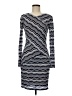 BCBGMAXAZRIA Chevron-herringbone Blue Gray Cocktail Dress Size M - photo 1