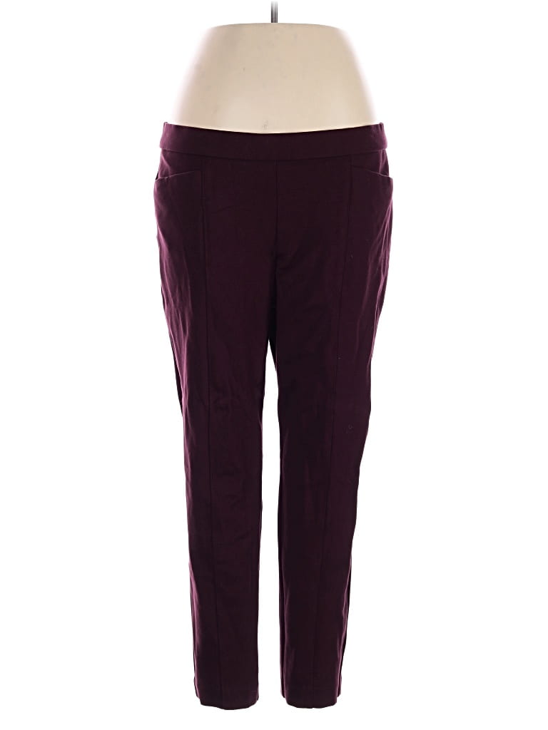Pre-owned Anne Klein Active Pants In Burgundy