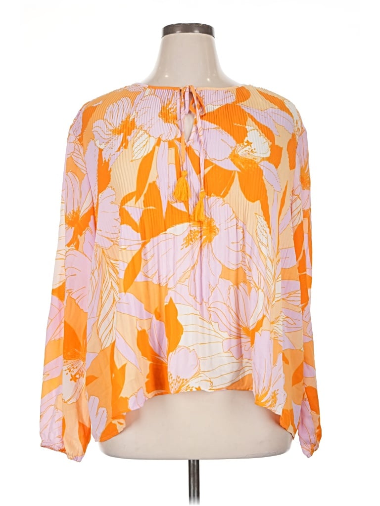 Pre-owned Dr2 3/4 Sleeve Blouse In Orange