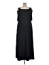 Roaman's Solid Black Casual Dress Size 18 (L) - photo 2