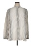 Anne Klein 100% Polyester Houndstooth Ivory Long Sleeve Blouse Size XL - photo 1