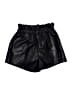 Honey Punch 100% Polyurethane Metallic Black Shorts Size S - photo 1