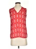 Banana Republic 100% Polyester Red Sleeveless Blouse Size 0 - photo 1