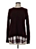 Ann Taylor LOFT Plaid Burgundy Pullover Sweater Size M - photo 1