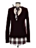 Ann Taylor LOFT Plaid Burgundy Pullover Sweater Size M - photo 2