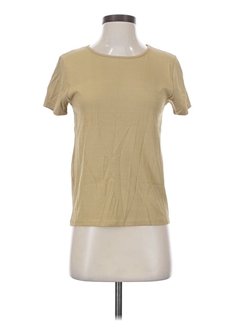 Pre-owned Liz Claiborne Short Sleeve T-shirt In Tan