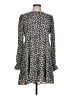 Dee Elly 100% Polyester Print Blue Casual Dress Size L - photo 1