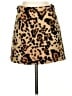 Topshop Animal Print Brown Casual Skirt Size 2 - photo 1