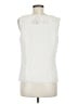 St. John 100% Silk Ivory Sleeveless Silk Top Size M - photo 2
