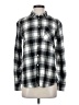 Express Plaid Gray Long Sleeve Button-Down Shirt Size XS - photo 1