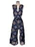 Everly 100% Rayon Paisley Blue Jumpsuit Size S - photo 2