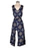 Everly 100% Rayon Paisley Blue Jumpsuit Size S - photo 1