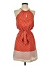 Express Stripes Orange Casual Dress Size XS - photo 1