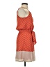 Express Stripes Orange Casual Dress Size XS - photo 4