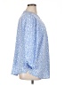 Monday Fun 100% Polyester Floral Blue 3/4 Sleeve Blouse Size 1X - photo 4