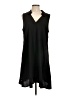 DKNY 100% Polyester Solid Black Casual Dress Size L - photo 1