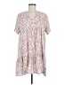 Ceny 100% Rayon Floral White Casual Dress Size M - photo 1
