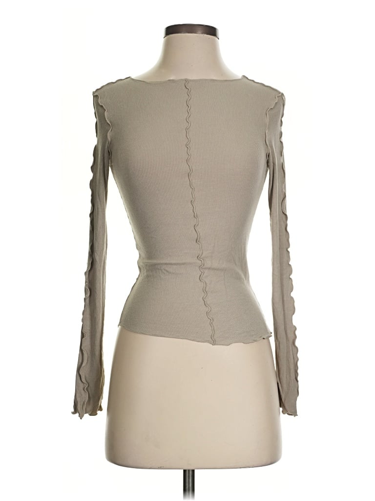 Pre-owned Mng Long Sleeve T-shirt In Tan