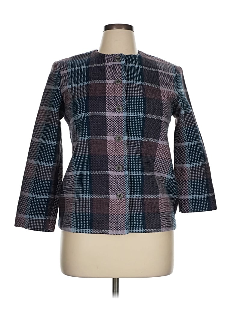 Pre-owned Alfred Dunner Blazer Jacket In Purple